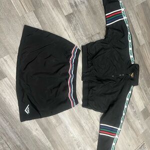 Forever 21 Black Skirt with Red and Blue Stripes